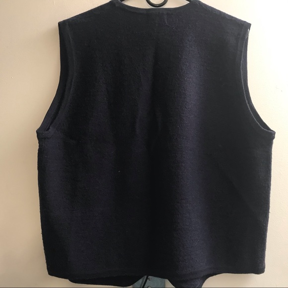 Koret Blue Wool w/ Embroidered Floral Sz Medium - Picture 5 of 6